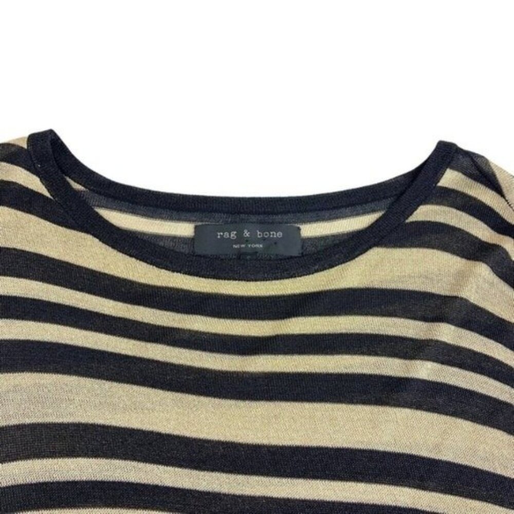 Rag And Bone Lightweight Striped Gold And Black B… - image 3